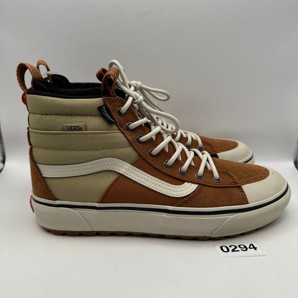 Vans Brown and Cream High-Top Athletic Shoes - Picture 3 of 6